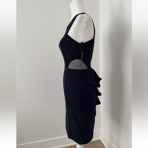 Navy Blue Cut-Out Dress AQUA Sz 0/XS $188! *G3 - Picture 4 of 5